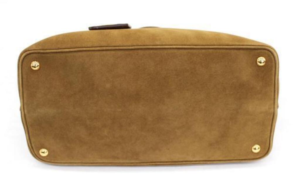 Prada Shoulder Bag Suede Brown Handbag